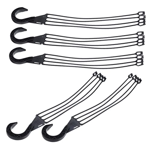 Luxshiny 5 Stück Teiliges Hängende Blumentopf Haken für Pflanzen Schwarz für Garten und Balkon Robust und Langlebig Hochwertigem Kunststoff Gefertigt Einfach zu Verwenden von Luxshiny