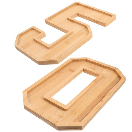 Luxshiny 1satz Holz Serviertablett Für Obst Und Snacks Multifunktionale Snackplatte Mit Großer Kapazität Für Partys Und Gesellige Abende Teiliges Mit Zahlen von Luxshiny