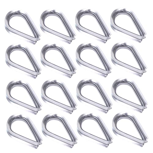 Luxshiny 50 Stück Drahtseil Klemme Triangular Crimp Ring Rostfreier Stahl Seilöse für Industrieanwendungen Hochfest und Langlebig von Luxshiny