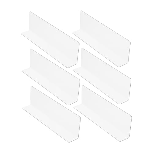 Luxshiny 6 Stück Förmige Regaltrenner Transparente Sortiertrenner für Regale Hohe Trenner für Ordnung Zuhause Büro und Geschäften Robuste und Leicht zu Reinigende Kunststoffmaterialien von Luxshiny