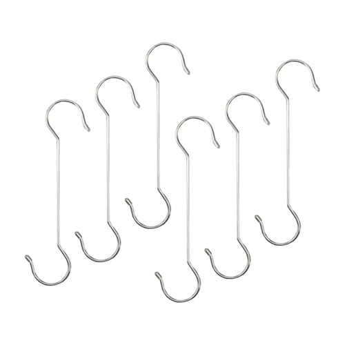 Luxshiny 6 Stück S Förmige Pflanzenhaken aus Edelstahl für Balkon Garten Blumenampeln und Vogelfutterstationen Langlebig Rostfrei Leicht zu Tragen und Einfach zu Reinigen von Luxshiny