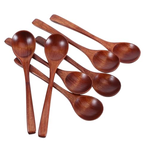 Luxshiny 7stücke Holz Teelöffel Für Honig Zucker Kaffee Salat Eis Und Obst Besteckset Mit Langem Griff Für Präzises Schöpfen Und Einfache Handhabung Naturmaterial Ergonomisch von Luxshiny