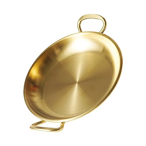 Luxshiny Amphora Snackteller Metallplatte Camping Teller Meeresfrüchtepfanne Paella-kocher Pizzablech Aus Metall Spanische Paella-pfanne Kleine Werkzeuge Kleinkind Obst Rostfreier Stahl von Luxshiny