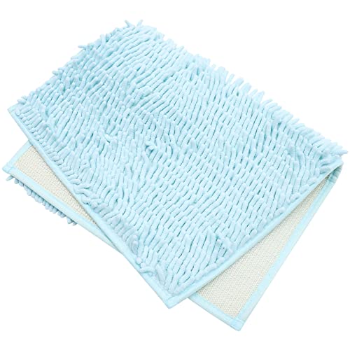 Luxshiny Badezimmer-Bodenmatte waschbarer Teppichläufer Badmatten Und Saugfähig Badematte Nicht Badematten für Badezimmer Waschbarenteppiche Polyester (Polyester) Sky-Blue von Luxshiny