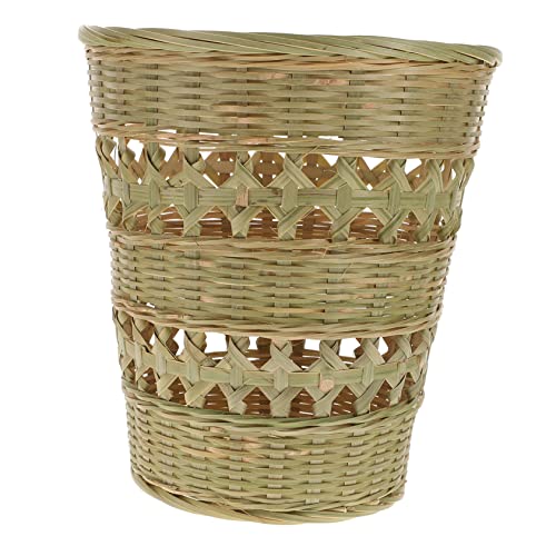 Luxshiny Bambusgewebter Mülleimer Retro Papierkorb im Landhausstil Handgefertigter Abfallkorb für Zuhause Vielseitig Einsetzbar und Stilvolle Dekoration für Badezimmer Büro und Wohnzimmer Luxshiny Bambusgewebter Mülleimer Retro Papierkorb im Landhausstil Handgefertigter Abfallkorb für Zuhause Vielseitig Einsetzbar und Stilvolle Dekoration für Badezimmer Büro und Wohnzimmer von Luxshiny
