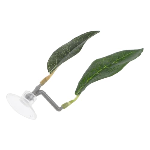 Luxshiny Betta Leaf Bed aus Sicherem Kunststoff mit Saugnapf Betta Fisch Ruheblatt für Aquarium Langlebiges Zucht Ruheplatz Zubehör Naturgetreue Pflanzen-Dekoration für Kampffische von Luxshiny