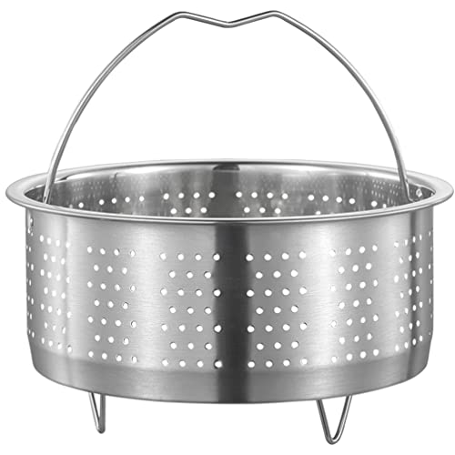 Luxshiny Dampfgarer Dämpfeinsatz Edelstahl Dampfkorb Einsatzkorb Schnellkochtopf Dünsteinsatz Fisch Meeresfrüchte Dampfeinsatz Ersatz Steamer Basket für Gemüse Fisch Fleisch 18cm von Luxshiny