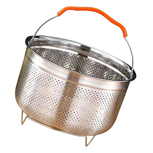 Luxshiny Dampfkorb aus Robuster Dämpfereinsatz für Topf für Gleichmäßiges Dämpfen von Gemüse und mit Hitzebeständigem Griff für Effizientes Kochen von Luxshiny