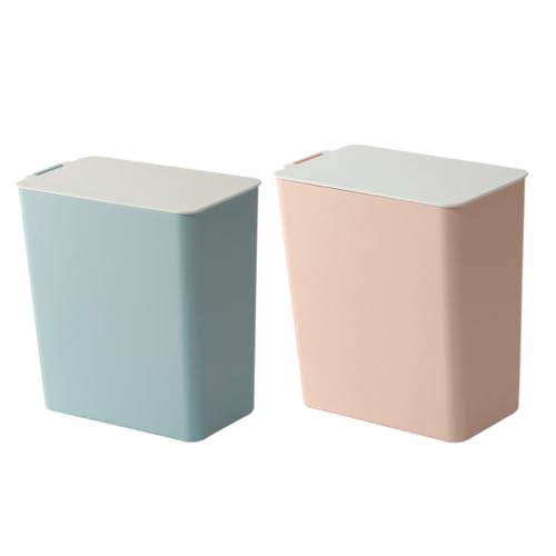 Luxshiny Desktop Mülleimer Mini Mülleimer mit Deckel aus Kunststoff Schreibtischabfallbehälter für Büro und Zuhause für Kleine Abfälle und Recycling von Luxshiny
