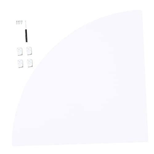 Luxshiny Eckregal für Wand Dreieckiges Fächerregal aus Kunststoff Schwebendes Wandregal Platzsparend für Küche Schlafzimmer Badezimmer von Luxshiny