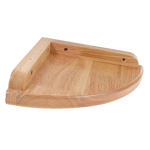 Luxshiny Eckregal aus Eiche Fächerförmiges Wandregal mit Abgerundeten Kanten Wandregal für Schlafzimmer Wohnzimmer Küche und Büro und Elegant von Luxshiny