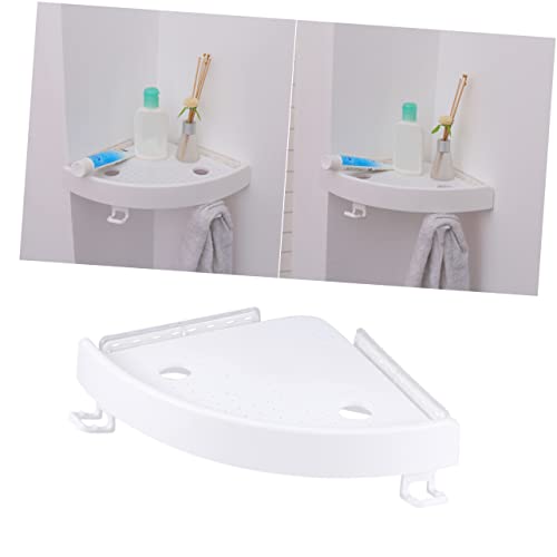 Luxshiny Eckregal Badezimmer Eck Wandregal mit Starkem Saugnapf 4-5 kg Tragfähigkeit Platzsparendes Dreieck Design für Badezimmer und Küche Einfache Installation ohne Bohren von Luxshiny