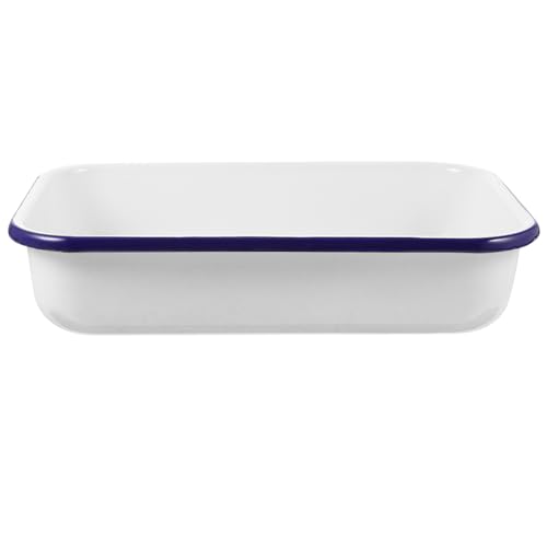 Luxshiny Multifunktionale Backform Aus Emaille Hitze Und Verschleißbeständig Antihaft-Baking Tray Für Brot Lasagne Und Quiche Praktischer Lebensmittelbehälter von Luxshiny