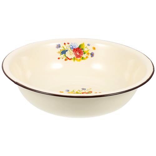 Luxshiny Emaille-Schüssel Große Emaille-Rührschüssel Vintage-Emaille-Becken -Suppenschüssel Obst-Waschbecken Salat Ramen-Servierschüssel Speiseteller Für Die Küche Zu Hause Luxshiny Emaille-Schüssel Große Emaille-Rührschüssel Vintage-Emaille-Becken -Suppenschüssel Obst-Waschbecken Salat Ramen-Servierschüssel Speiseteller Für Die Küche Zu Hause von Luxshiny