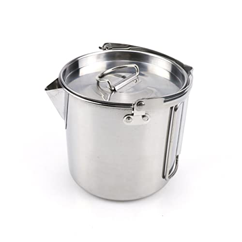 Luxshiny Faltbarer Wasserkocher Tragbarer Campingtopf mit Klappbarem Griff für Outdoor Picknick Kochen von Tee und Kaffee Am von Luxshiny