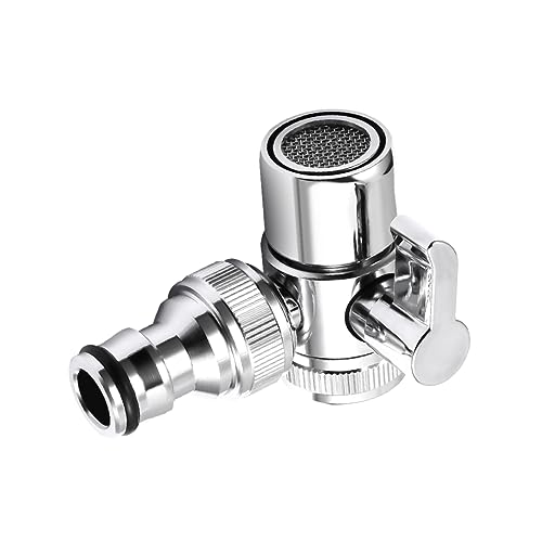 Luxshiny Faucet Splitter Wasserhahn Adapter für Waschmaschine Robuster Wasserlinien Splitter Installieren Hochwertigem für Waschbecken und Außenbereich Auslaufsicher und Langlebig von Luxshiny