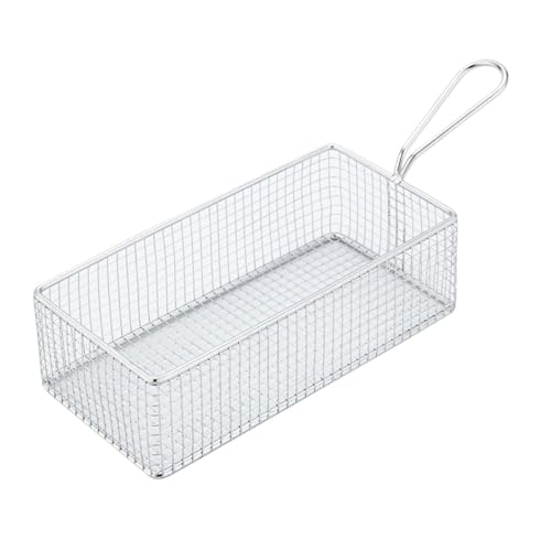 Luxshiny Frittierkorb mit Einseitigem Griff und Dichtem Netz Rechteckiger Snack und Obstkorb zum Frittieren von Pommes Frites und Hähnchenflügeln Luxshiny Frittierkorb mit Einseitigem Griff und Dichtem Netz Rechteckiger Snack und Obstkorb zum Frittieren von Pommes Frites und Hähnchenflügeln von Luxshiny