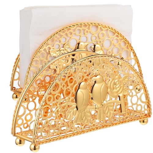 Luxshiny Serviettenhalter Gold - Vintage Serviettenständer Aus Eisen 15X8X4Cm Ideal Für Küche Restaurant Und Café Eleganter Tischdekor Luxshiny Serviettenhalter Gold - Vintage Serviettenständer Aus Eisen 15X8X4Cm Ideal Für Küche Restaurant Und Café Eleganter Tischdekor von Luxshiny
