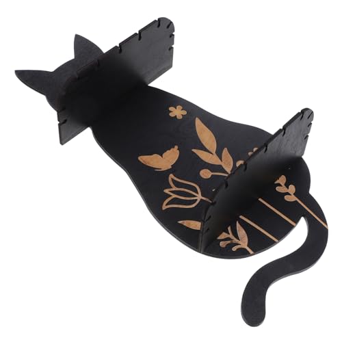 Luxshiny Gothisches Wandregal aus Holz mit Katzenform Doppelschichtiges Kristallregal Dekorativer Halter für Kleine Sammlerstücke für Schlafzimmer und Wohnzimmer Dekoration Luxshiny Gothisches Wandregal aus Holz mit Katzenform Doppelschichtiges Kristallregal Dekorativer Halter für Kleine Sammlerstücke für Schlafzimmer und Wohnzimmer Dekoration von Luxshiny