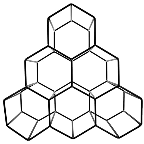 Luxshiny Hexagon Weinflaschenregal Stilvolles Metallgestell für Ablage von Weinflaschen im Wohnzimmer Platzsparend und Dekorativ für Lagerung von Getränkeflaschen Luxshiny Hexagon Weinflaschenregal Stilvolles Metallgestell für Ablage von Weinflaschen im Wohnzimmer Platzsparend und Dekorativ für Lagerung von Getränkeflaschen von Luxshiny