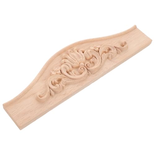 Luxshiny Holz Geschnitzte Applikation für Möbel im Europäischen Stil Dekoratives Element aus Massivem Holz für Schränke und Wanddekoration Leicht zu Installieren Detailreiche Verzierungen von Luxshiny