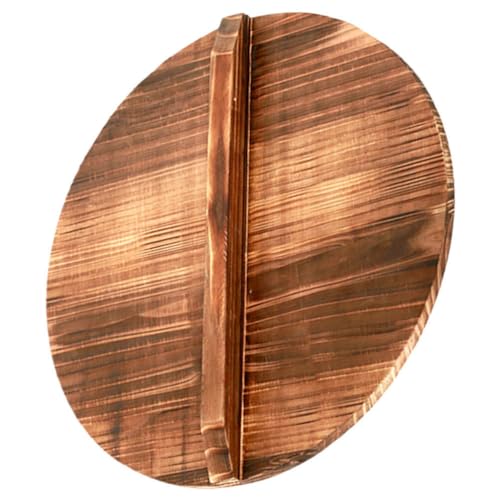 Luxshiny Holz Wok Deckel Runder Holzdeckel Für Wok Praktisches Küchenzubehör Für Dampferhalt Und Besseren Geschmack Für Heimische Küche von Luxshiny