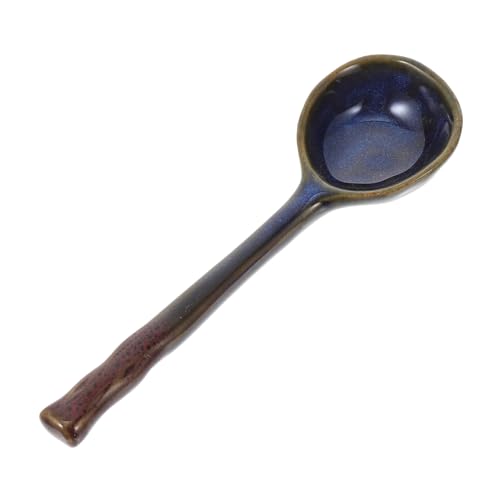 Luxshiny Japanischer Keramik suppelöffel Multifunktional für Suppe Reis und Dessert Stilvoller Japanischer Esslöffel aus Robustem Keramikmaterial für Vielseitigen Küchengebrauch und von Luxshiny