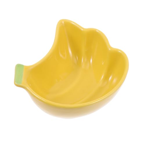 Luxshiny Keramik Hamster Futternapf Cartoon Design Langlebiges Futterschälchen für Kleintiere Glatte Oberfläche Leicht zu Reinigen Praktische Futterplatte für Haustiere von Luxshiny