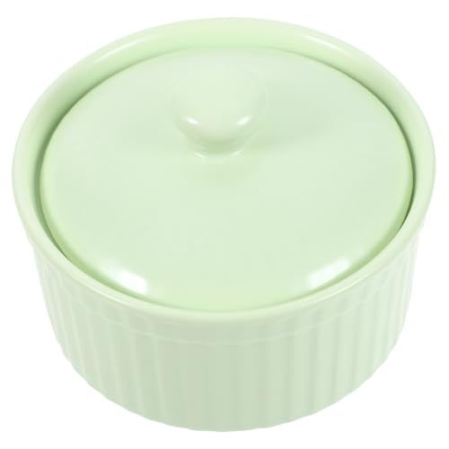 Luxshiny Keramische Backschüssel mit Deckel Hitze und Bruchsicher für Pudding Desserts und Suppen für Heimische Küche Grün Luxshiny Keramische Backschüssel mit Deckel Hitze und Bruchsicher für Pudding Desserts und Suppen für Heimische Küche Grün von Luxshiny