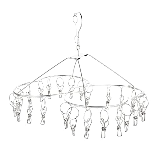 Luxshiny Kleiderbügel Zum Trocknen Sockenbügel Aus Edelstahl Wäschebügel-Clips Aufhänger Für Balkon Robustes Trocknen Rack Vielseitig Einsetzbar Für Haushaltskleidung von Luxshiny