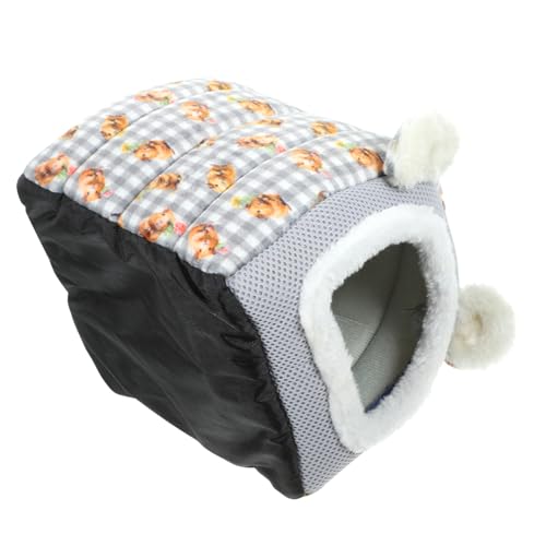 Luxshiny Kleintier Winterbett Warmes Meerschweinchen Nest Gepolstert Waschbar Kuschelig Haustier Schlafplatz für Hamster und Kleine Nagetiere von Luxshiny