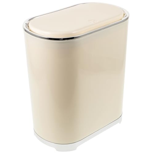 Luxshiny Moderner Mülleimer mit Deckel aus PP Presse Schmaler Abfalleimer für Badezimmer Schlafzimmer und Küche Verschleißfest und Praktisch Luxshiny Moderner Mülleimer mit Deckel aus PP Presse Schmaler Abfalleimer für Badezimmer Schlafzimmer und Küche Verschleißfest und Praktisch von Luxshiny