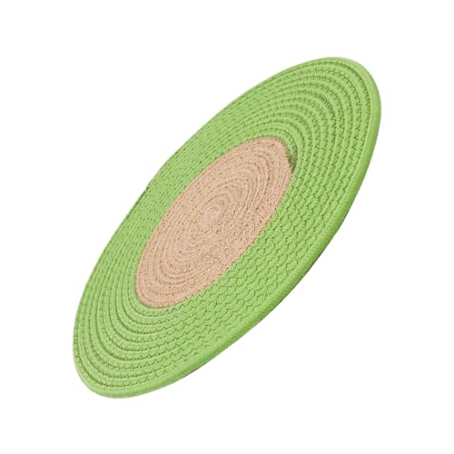 Luxshiny Kratzmatte Katze Baumwolle Gestrickt Dualer Gebrauch Krallenschleifer Matte Braun Grün Schlafmatte Katzen Kratzschutz Sofa Teppich Kratzpad Langlebig und Umweltfreundlich von Luxshiny