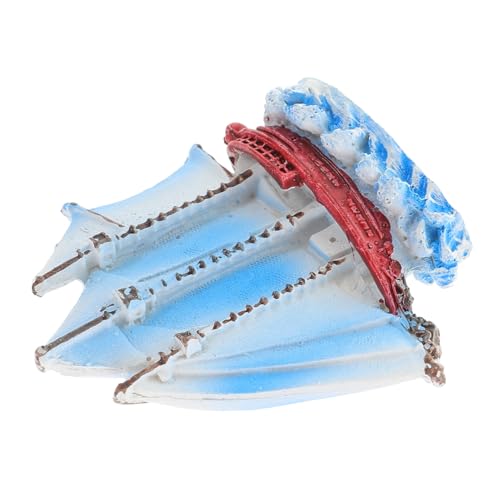 Luxshiny Mediterranes Miniatur-segelboot Aus Harz Nautische Dekoration Für Tisch Und Kreatives Wohnaccessoire Für Strand Und Bootspartys Handbemalt Kompakt Und Farbenfroh von Luxshiny