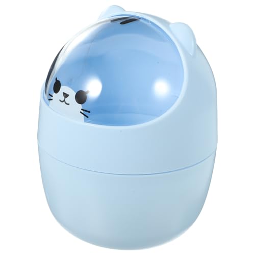 Luxshiny Kreativer Tischmülleimer im Cartoon Design Kleiner Abfalleimer für Büro Küche und Kinderzimmer Praktischer Stabiler Mülleimer aus Hochwertigem Hellblau Luxshiny Kreativer Tischmülleimer im Cartoon Design Kleiner Abfalleimer für Büro Küche und Kinderzimmer Praktischer Stabiler Mülleimer aus Hochwertigem Hellblau von Luxshiny