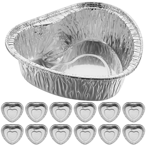 Luxshiny Cupcake-Förmchen 100St Puddingbecher aus Folie Dessertbecher Backformen Kuchenformen aus Aluminium Muffin-Backförmchen Backform in Herzform Bratpfanne keine Schimmelpilze Metall von Luxshiny