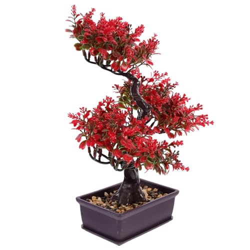 Luxshiny Künstlicher Bonsai-Baum Künstliche Pflanzen Im Topf Künstlicher Topf-Bonsai Japanische Bonsai-Simulationspflanzen Zen-Gartendekoration Für Fensterbank Hof Büro Zuhause Bücherregal von Luxshiny