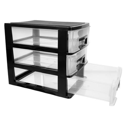 Luxshiny Kunststoff Für Schubladenschrank Mehrschichtige Lagerbox Organizer Für Büro Und Arbeitszimmer Leicht Und Tragbar Schwarz Und Transparent Luxshiny Kunststoff Für Schubladenschrank Mehrschichtige Lagerbox Organizer Für Büro Und Arbeitszimmer Leicht Und Tragbar Schwarz Und Transparent von Luxshiny
