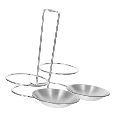 Luxshiny Löffelhalter mit Ablageteller S Förmiger Suppenschöpflöffel Ständer für Küchentheken und Esstische Platzsparend Einfach zu Reinigen und Robust für Zuhause und Gastronomie von Luxshiny