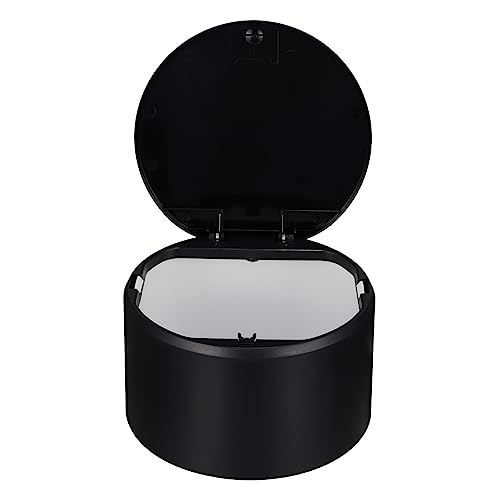 Luxshiny Mini Mülleimer für Schreibtisch Drucktyp Abfallbehälter Schwarz für Büro Schlafzimmer und Küche um Tissues Abfälle und zu Lagern von Luxshiny