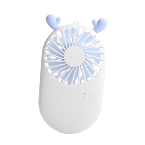 Luxshiny Mini USB Tischventilator Tragbarer Handventilator für Zuhause Büro und Reisen Leise Wiederaufladbar Handlich und Leicht für Einsatz Weiß von Luxshiny