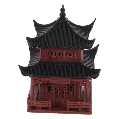 Luxshiny Miniatur-landschaftspavillon-Ornament Aus Mini-pavillon-Statue Für Garten Und Bonsai-Dekoration Tischplatte-landschaftsfigur Für Und Aquarien-Dekoration von Luxshiny
