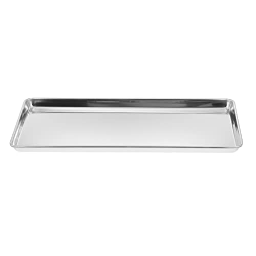 Luxshiny Obsttablett Edelstahl-Tablettplatten Flach Rechteckig Backbleche Backbleche Backformen Toaster Ofenblech Pfannen Grillpfanne Für Die Küche Zu Hause 33 X 17 X 1 Cm. 5Cm von Luxshiny