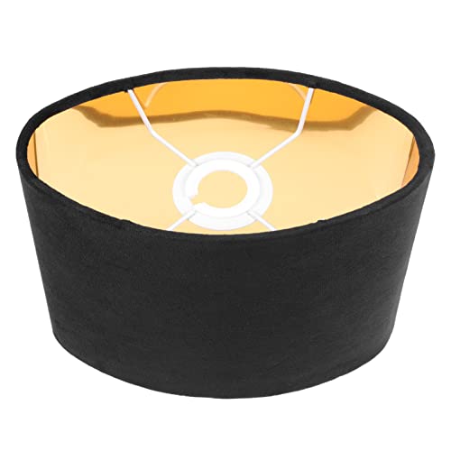 Luxshiny Ovaler Lampenschirm Clip auf Birnenfass Licht Abdeckung E27 Dekorative Kronleuchter Schutztisch Licht Muschelabdeckung für Tischwandleiste Schwarz von Luxshiny
