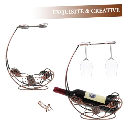Luxshiny Platzsparendes Weinregal aus Robustem mit Kreativem Hängedesign für Rotweingläser Vielseitiger Glashalter für Tischplatte und Bar Stilvolle Aufbewahrung und Präsentation von Luxshiny