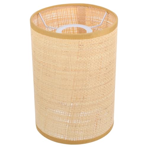Luxshiny E27/E14 Rattan Lampenschirm, Gewebter Lampenschirm FüR Tischlampen Und Stehlampen, Perfekt FüR Schlafzimmer, Wohnzimmer Und Hotels von Luxshiny