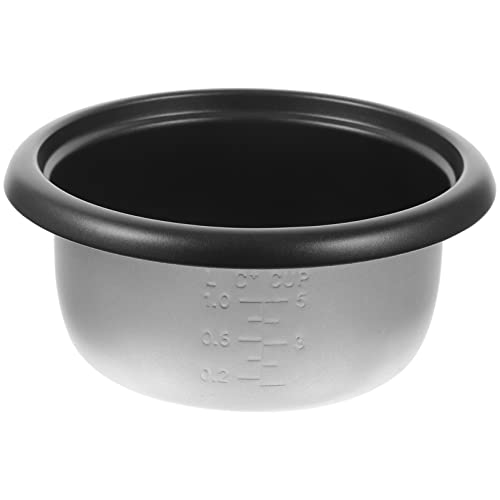 Luxshiny Reiskocher Antihaft Innentopf Ersatz Innenkochtopf Ersatztopf 2L Rice Cooker Inner Cooking Pot Reishunger Innenbehälter für Reis Brei Suppen Küche Reiskocher Silber von Luxshiny