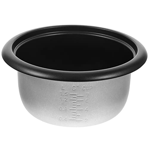 Luxshiny Reiskocher Antihaft Innentopf Ersatz Innenkochtopf Ersatztopf 3L Rice Cooker Inner Cooking Pot Reishunger Innenbehälter für Reis Brei Suppen Küche Reiskocher Silber von Luxshiny