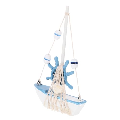 Luxshiny Miniatur Segelboot Modell Aus Holz Mediterrane Tischdekoration Für Zuhause Und Büro Stilvolle Nautische Dekoration Mit von Luxshiny