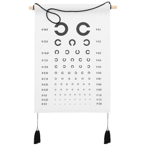 Luxshiny Sehtafel Hängend für Kinderzimmer Wand Dekoration Amblyopie Testdiagramm Standard Sehtests Präzises Augenuntersuchungsdiagramm von Luxshiny